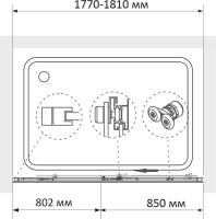 Шторка на ванну RGW Screens SC-45B 180х150, профиль черный
