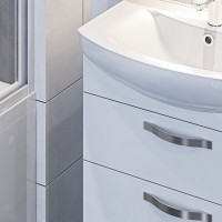 Мебель для ванной комнаты 1MarKa Вита 65Н с 3 ящиками, белый глянец