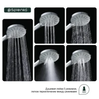 Душевая лейка Splenka S450 S450.04 хром