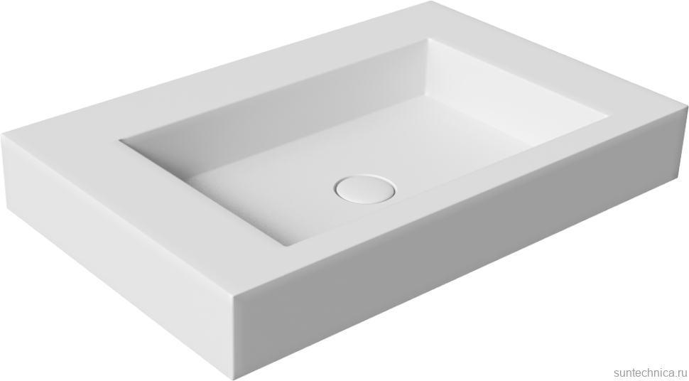 Раковина подвесная Armadi Art Flat 888-70 ST 70 матовая белая, прямоугольная, искусственный камень
