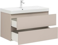 Тумба под раковину без столешницы Aquanet Вега 2.0 90 подвесная, бежевая матовая