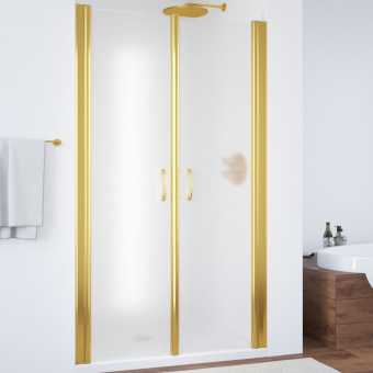 Душевая дверь в нишу Vegas Glass E2P 95 09 10 профиль золото, стекло сатин