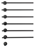 Полотенцесушитель электрический Wonzon & Woghand Baden WW-AL366-GM 80x55 см, скрытое подключение слева, темный графит, лесенка