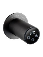 Полотенцесушитель электрический Wonzon & Woghand Baden WW-AL366-GM 80x55 см, скрытое подключение слева, темный графит, лесенка