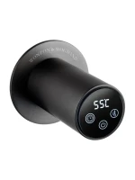 Полотенцесушитель электрический Wonzon & Woghand Baden WW-AL366-GM 80x55 см, скрытое подключение слева, темный графит, лесенка
