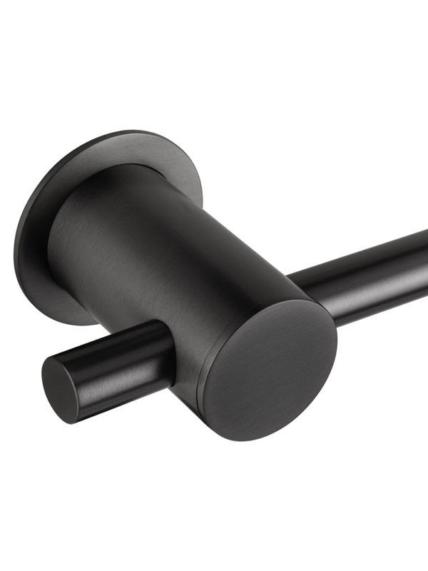 Полотенцесушитель электрический Wonzon & Woghand Baden WW-AL366-GM 80x55 см, скрытое подключение слева, темный графит, лесенка