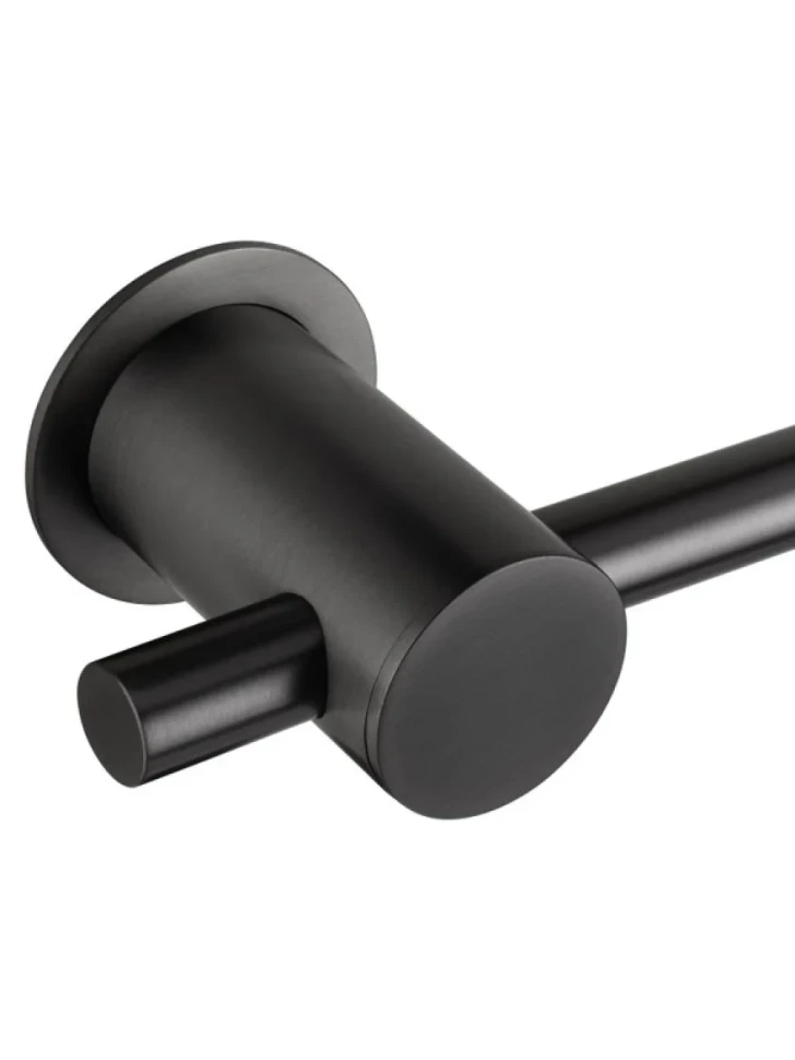 Полотенцесушитель электрический Wonzon & Woghand Baden WW-AL366-GM 80x55 см, скрытое подключение слева, темный графит, лесенка