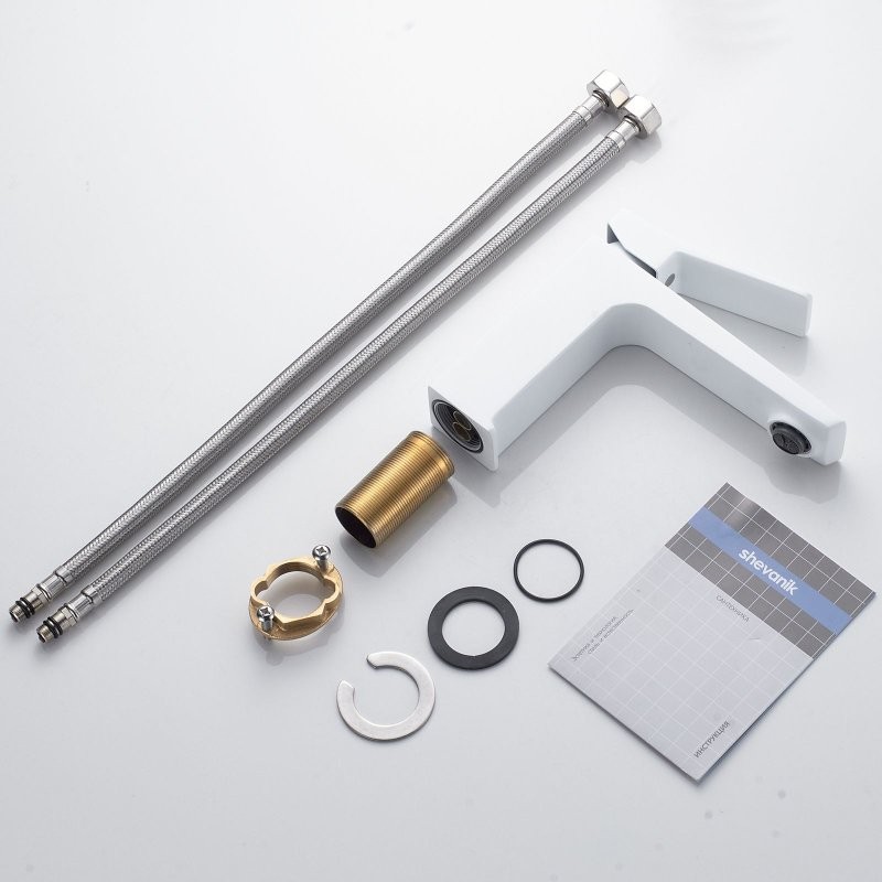 Смеситель для раковины Shevanik S4401C, белый