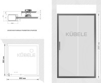 Душевой уголок Kubele DE019 S-CLN-BLMT 90х90 см, профиль матовый черный
