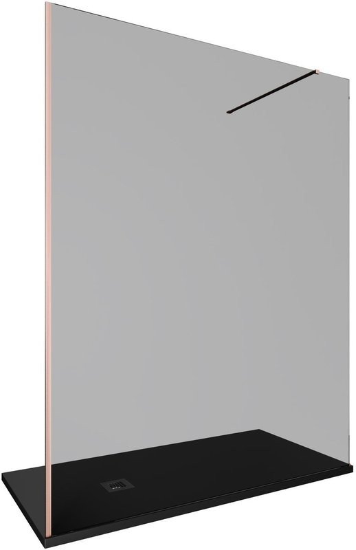 Душевая перегородка Allen Brau Infinity 1 3.21036.60.T 160 см, профиль медь браш, стекло тонированное