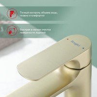 Смеситель для раковины Raglo R03.10.03, золотой сатин Смеситель для раковины Raglo R03.10.03, золотой сатин