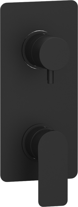 Встраиваемый смеситель для душа и ванны Remer Infinity I93KBNO С ВНУТРЕННЕЙ ЧАСТЬЮ, черный матовый