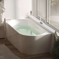 Акриловая ванна Sancos Veneto FB11 L 170x80 см, угловая, левая, пристенная, белая, асимметричная, с каркасом, со сливом-переливом