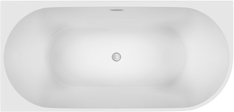 Акриловая ванна Sancos Veneto FB11 L 170x80 см, угловая, левая, пристенная, белая, асимметричная, с каркасом, со сливом-переливом