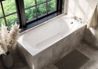 Ванна из искусственного камня Marmo Bagno Патриция 170x75 см, пристенная, белая, на ножках