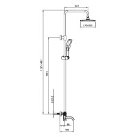 Душевая стойка Gappo G18 G2418-23 золотой сатин