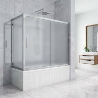 Шторка на ванну Kubele DE019 PR-MAT-CH 150х70 см, профиль хром