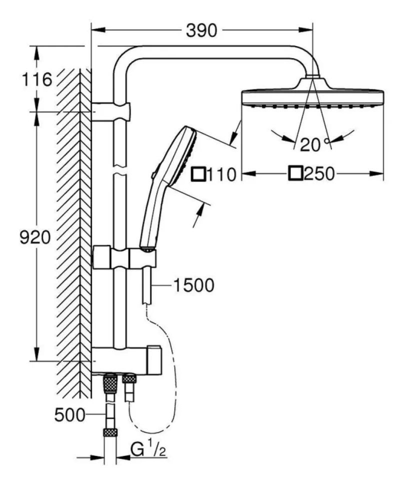 Душевой комплект Grohe 26694001