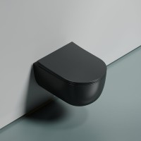 Комплект Унитаз подвесной Ceramicanova Modena Rimless CN6063MDH темный антрацит матовый + Инсталляция STWORKI + Кнопка 230823 хром матовый