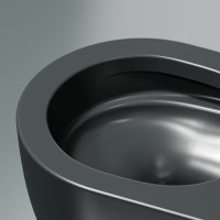 Комплект Унитаз подвесной Ceramicanova Modena Rimless CN6063MDH темный антрацит матовый + Инсталляция STWORKI + Кнопка 230823 хром матовый