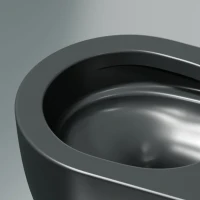 Комплект Унитаз подвесной Ceramicanova Modena Rimless CN6063MDH темный антрацит матовый + Инсталляция STWORKI + Кнопка 230823 хром матовый