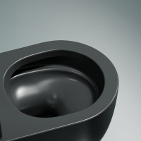 Комплект Унитаз подвесной Ceramicanova Modena Rimless CN6063MDH темный антрацит матовый + Инсталляция STWORKI + Кнопка 230823 хром матовый