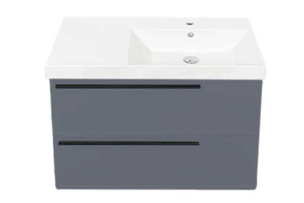 Тумба с раковиной La Fenice Elba Twin 90 подвесная, blu grigio, раковина Cubo 90 R