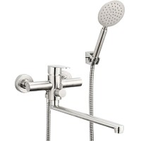 Смеситель с длинным изливом для ванны Frap H48 F2248 сатин Смеситель с длинным изливом для ванны Frap H48 F2248 сатин