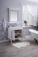 Тумба с раковиной Aquanet Селена 105 серебро, 2 двери
