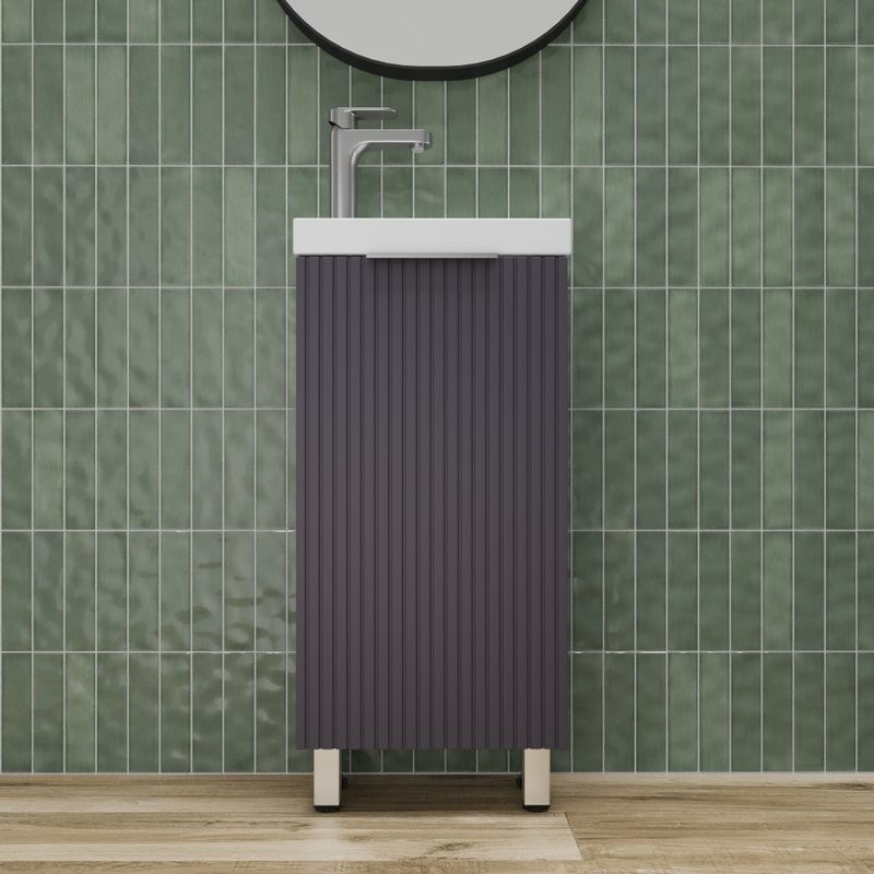 Тумба с раковиной Style Line Соло 40 графит нубук