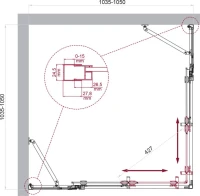 Душевой уголок BelBagno Luce A-22-80+25-C-Cr профиль хром, стекло прозрачное