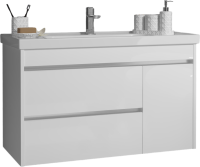 Тумба с раковиной Opadiris Фреш 100 белая, вар.2