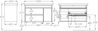 Тумба с раковиной Opadiris Фреш 100 белая, вар.2