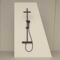 Душевая стойка Sancos Teo SC11002MB с термостатом, черный