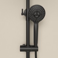 Душевая стойка Sancos Teo SC11002MB с термостатом, черный