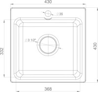 Мойка кухонная GranFest Smart SM 430 бежевая