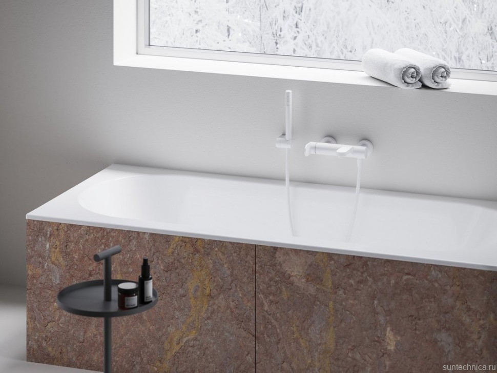 Смеситель для ванны с душем Ravak Eleganta EL 022.10WV белый вельвет