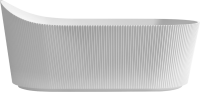 Акриловая ванна Abber AB9445MW 170x80 см, отдельностоящая, белая матовая, овальная, с каркасом, со сливом-переливом
