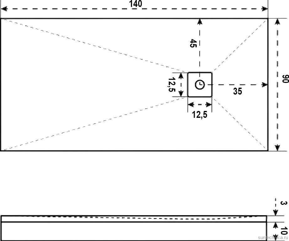 Поддон для душа Good Door Essentia 140x90, с сифоном, белый