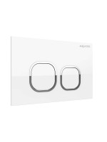 Кнопка смыва для унитаза AQUATEK KDI-0000056 АБС-пластик, цвет глянцевый белый, ободок хром