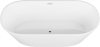 Акриловая ванна Grossman Forta GR-1503 170x75 см, отдельностоящая, белая, овальная, со сливом-переливом, с донным клапаном