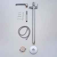 Напольный смеситель для ванны с душем AQUATEK Ника AQ1845CR С ВНУТРЕННЕЙ ЧАСТЬЮ, хром