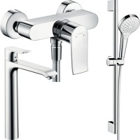Комплект для ванной Hansgrohe Metris 31680000 + 31082000 + душевой гарнитур