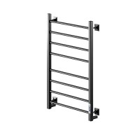 Полотенцесушитель электрический Comfysan Unico-K EC-8 80x55 см, подключение справа, слева, титановый графит, лесенка, из стали