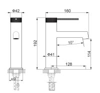 Смеситель для раковины Vincea Rim VBF-2RM1CH хром Смеситель для раковины Vincea Rim VBF-2RM1CH хром