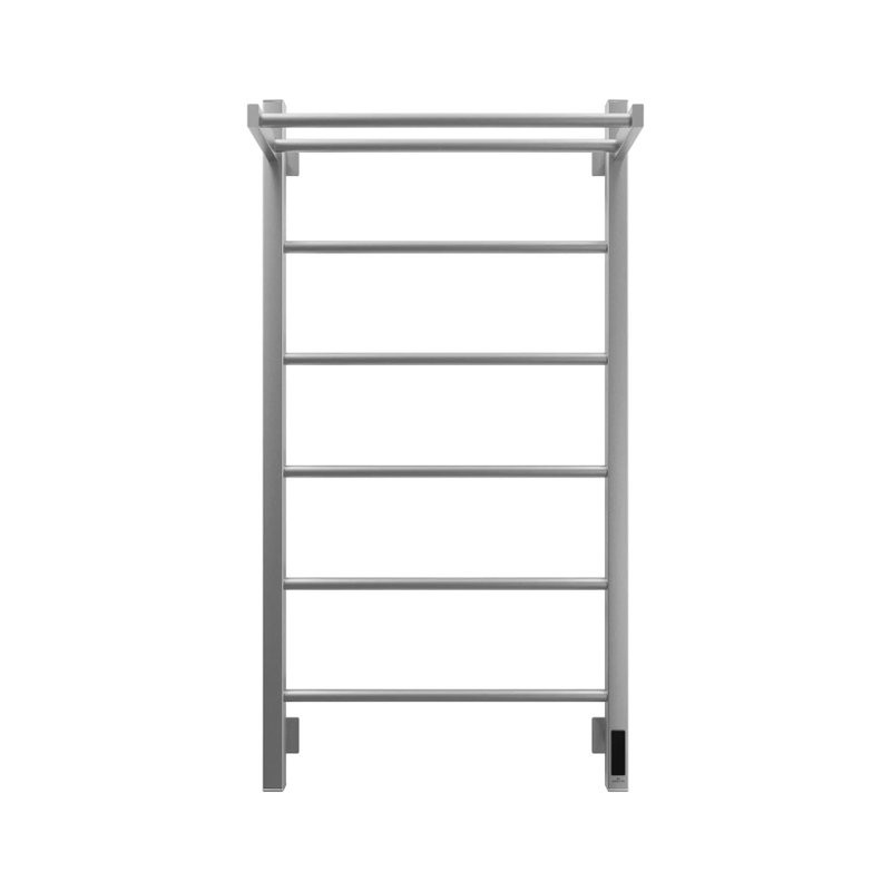 Полотенцесушитель электрический Grota App 530х1000 NM EL 100x55 см, подключение справа, слева, скрытое подключение справа, матовый хром, лесенка, с полкой