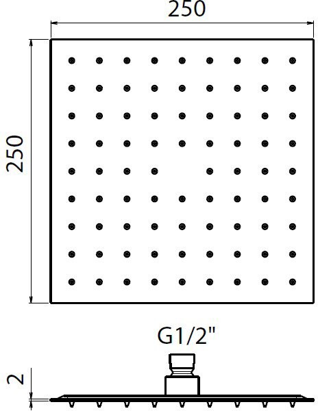 Верхний душ Plumberia Selection Shower SAQ3114CR хром