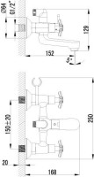 Смеситель для ванны с душем Lemark Partner LM6542C