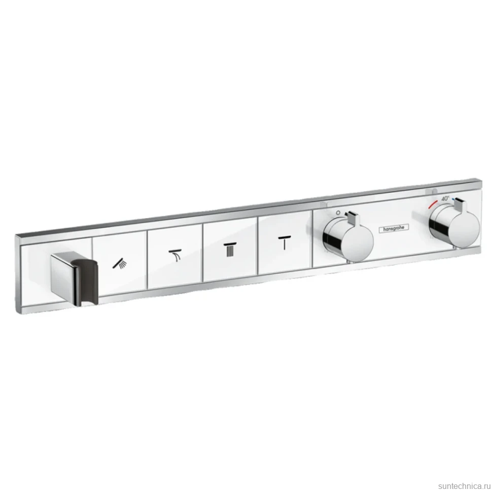 Термостатический смеситель Hansgrohe RainSelect 15357400 белый, хром