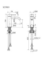Смеситель для раковины Sancos Etna SC9001BN брашированный никель Смеситель для раковины Sancos Etna SC9001BN брашированный никель